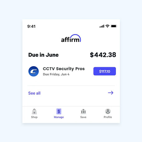 screenshot of due payment