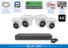 IP Security Camera System with 4 IP AI Microphone Cameras and 8 Channel NVR / 4POEMIC8-A