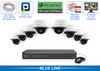 Network Video Recording System with 8 Dome AI Cameras