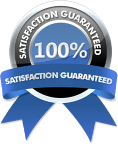 100% satisfaction guarantee ribbon