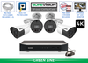 4K Security Camera System with 4 HD IP Cameras with 8 Channel NVR - Audio - Night Vision/ 4IPBA8-N