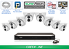 8 Camera Wired NVR System with IP Dome Security Cameras and Audio / 8IPTD4-N