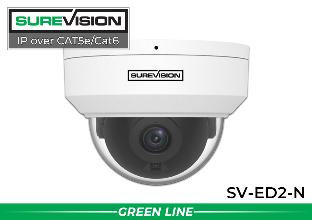 Security Camera - 2MP IP Vandal Dome - 100 Foot Night Vision 