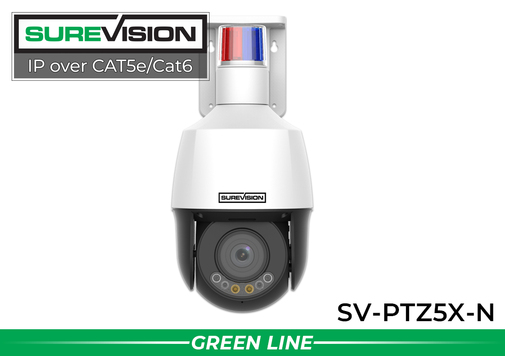 Pan Tilt Zoom - Auto Tracking - Active Deterrence - 2 Way Audio - 164ft IR